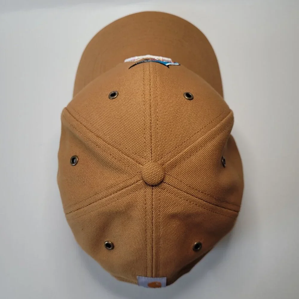 47 Brand Miami Marlins Hat Carhartt x '47 Mens Brown Adjustable Cap MLB Baseball - Picture 6 of 14